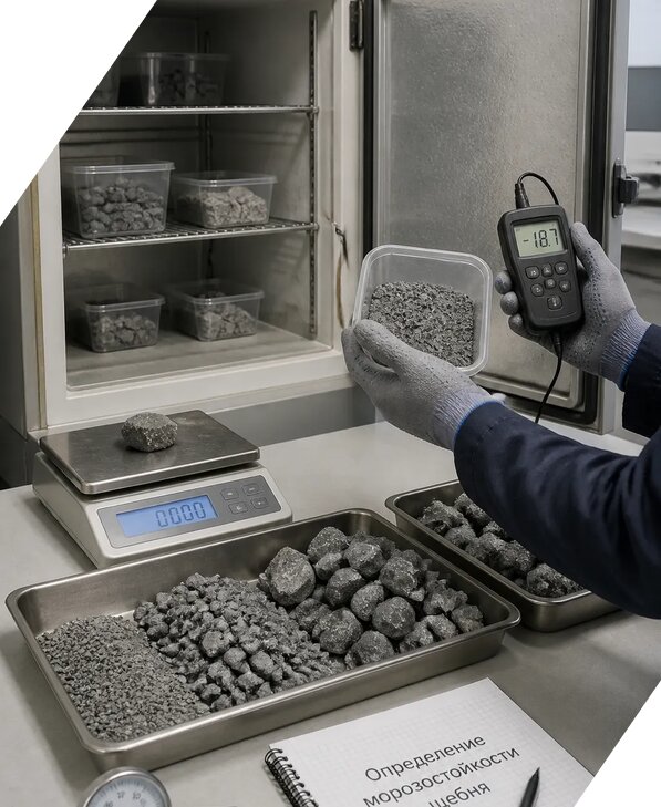 Определение морозостойкости щебня в Реутове от 3642 р. | ЭкспертизаРоссия