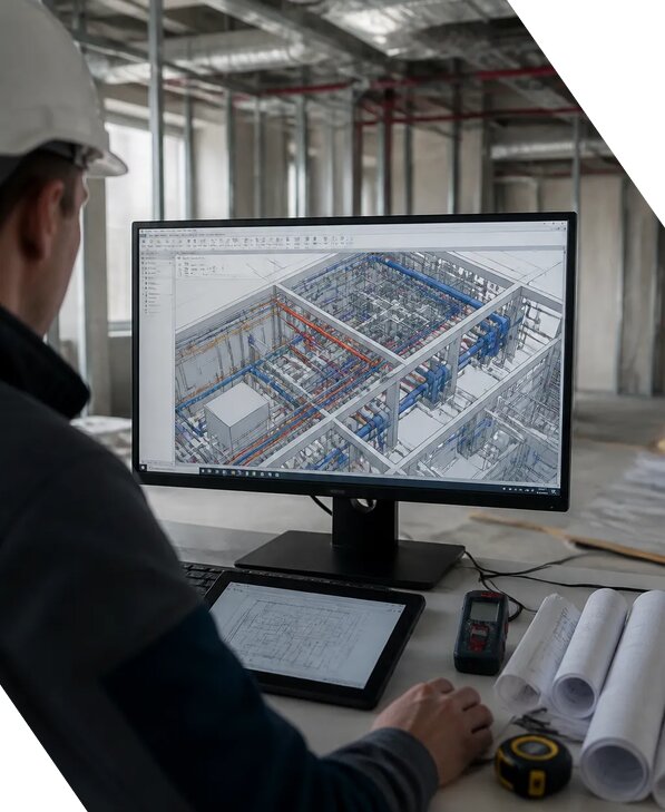 Создание BIM модели инженерных сетей для объектов в Реутове